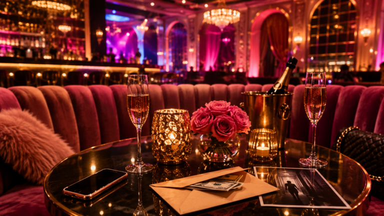 an Elegant night club